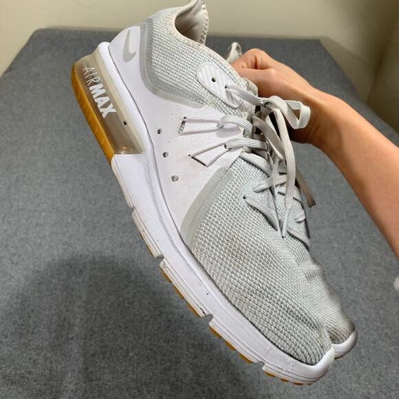 Nike Air Max Sequent 3 Womens Size 11 White Athletic Shoes - Picture 12 of 15